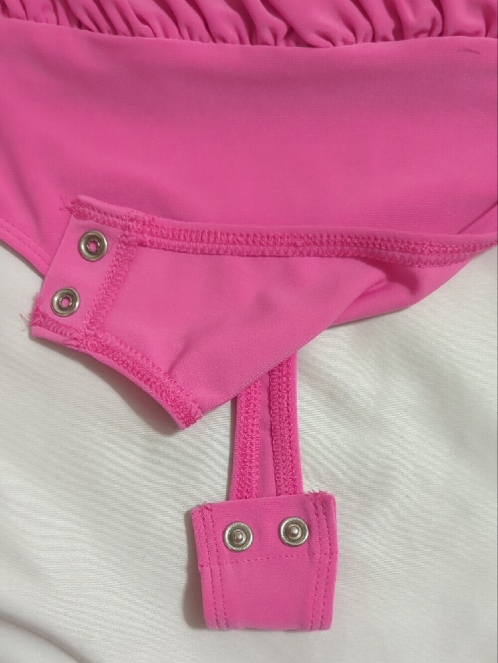 Express V-Neck Surplice Pleated Shoulder Bodysuit, Color Pink Size XS - Picture 9 of 13